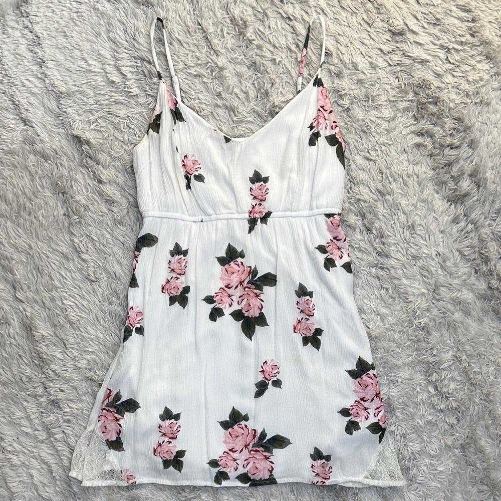 Guess White and Pink Floral Dress Small - Picture 2 of 8